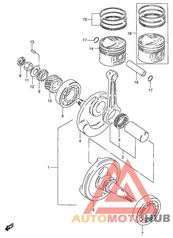 Вал коленчатый