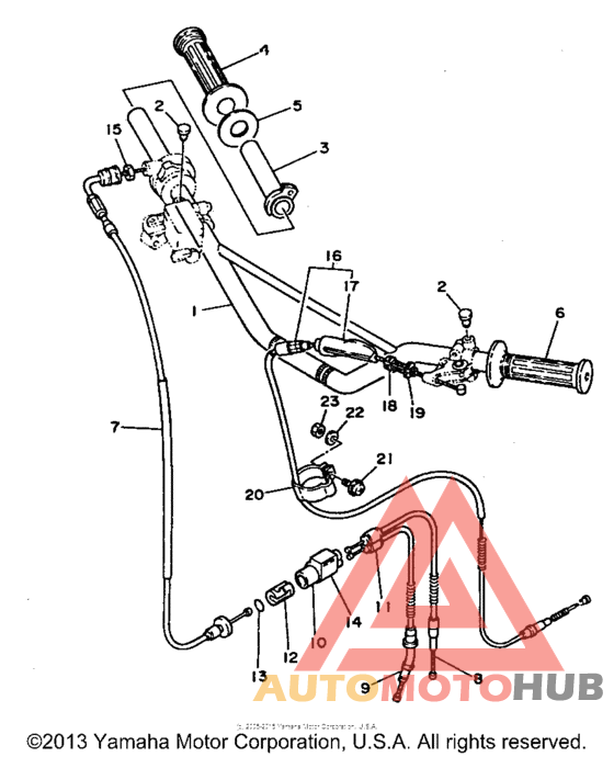 Steering handle - cable