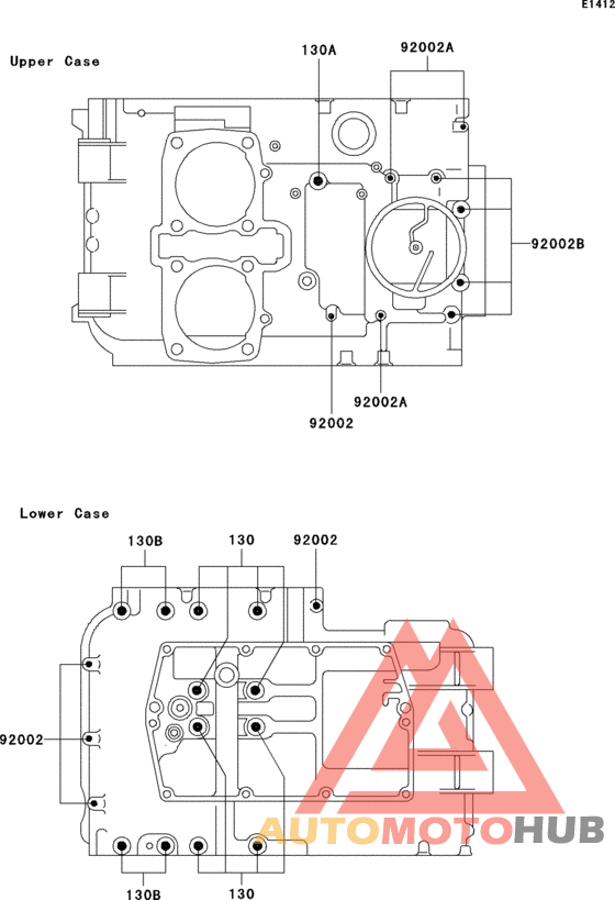 Болты крепления картера