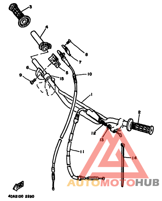 Steering handle. cable