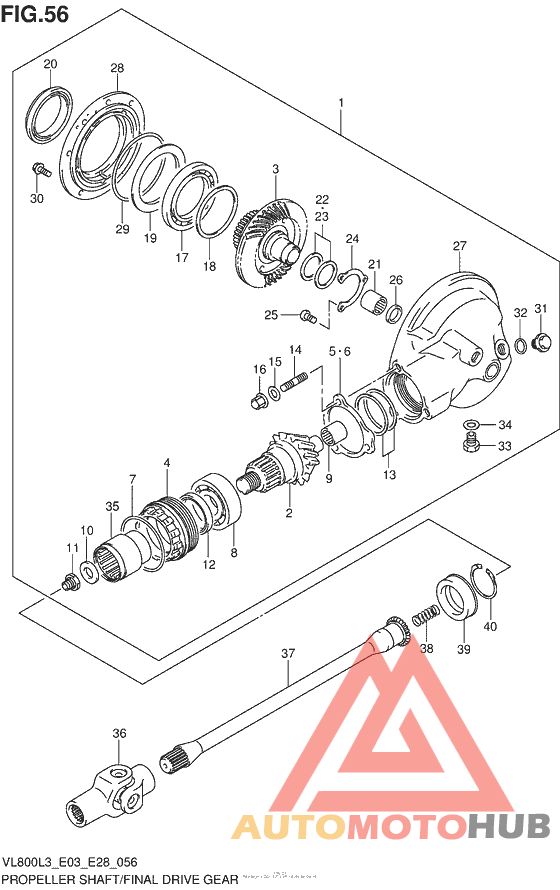 Propeller Shaft/final Drive Gear