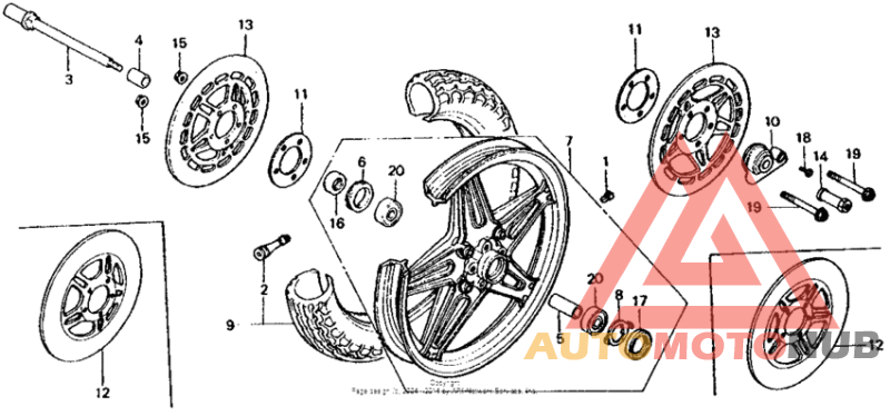 Front wheel 80-82
