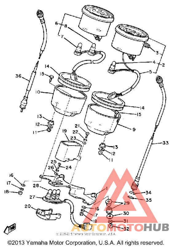 Speedometer tachometer