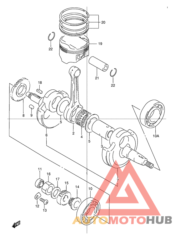 Вал коленчатый