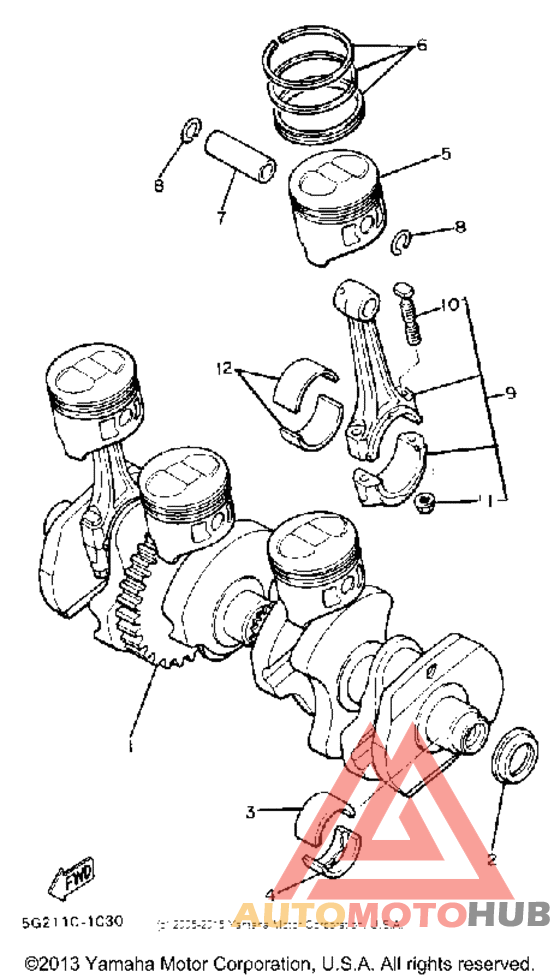 Crankshaft-piston