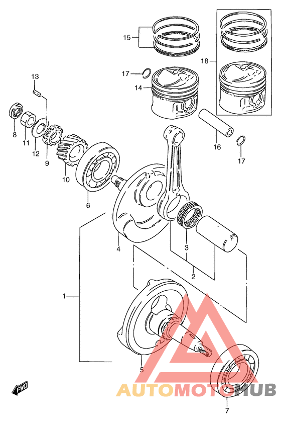 Вал коленчатый