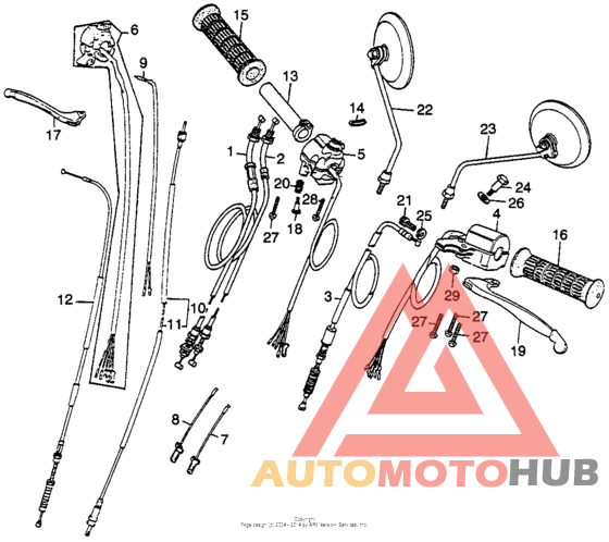 Handle switch + lever + cable
