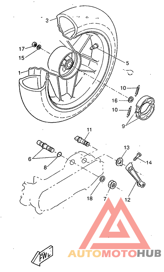 Переднее колесо