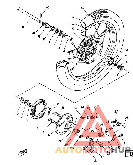 Переднее колесо