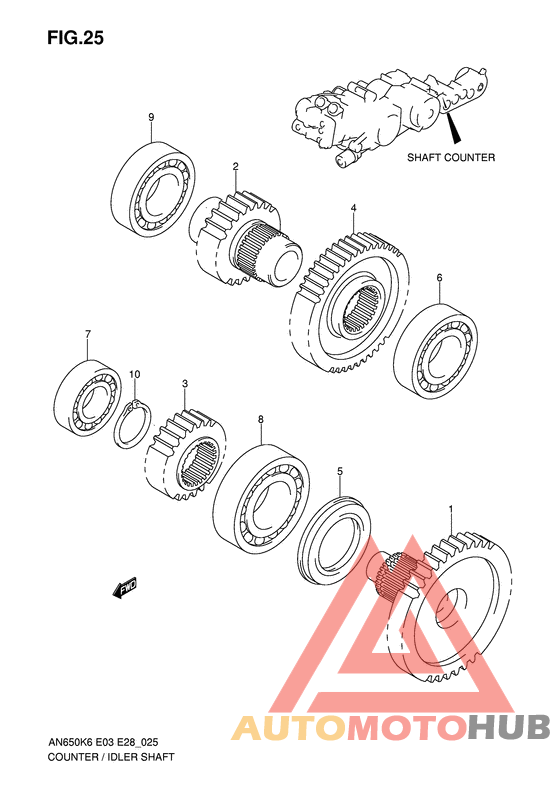 Shaft counter/idler