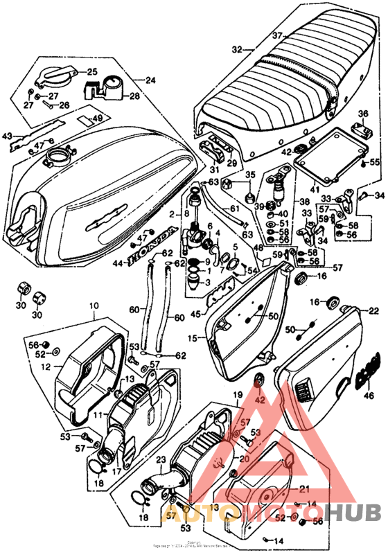 Cl fuel tank + seat + air cleaner