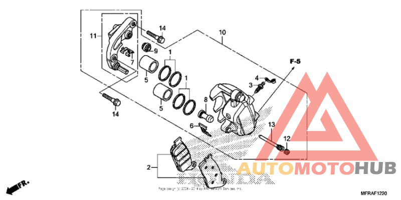 Front brake caliper (1)