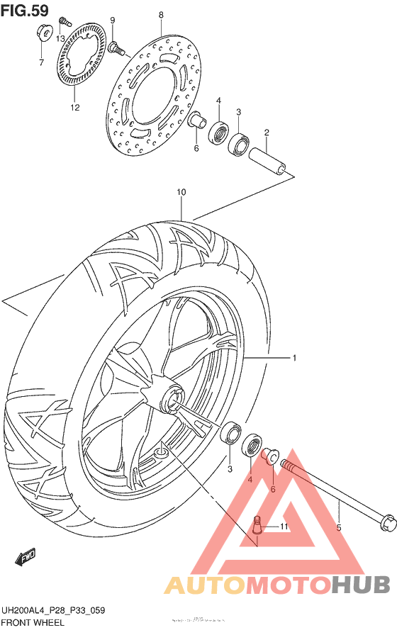 Переднее колесо