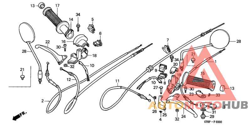 Handle lever/switch/cable