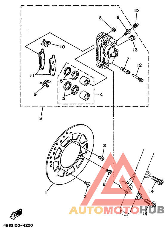Front brake. caliper