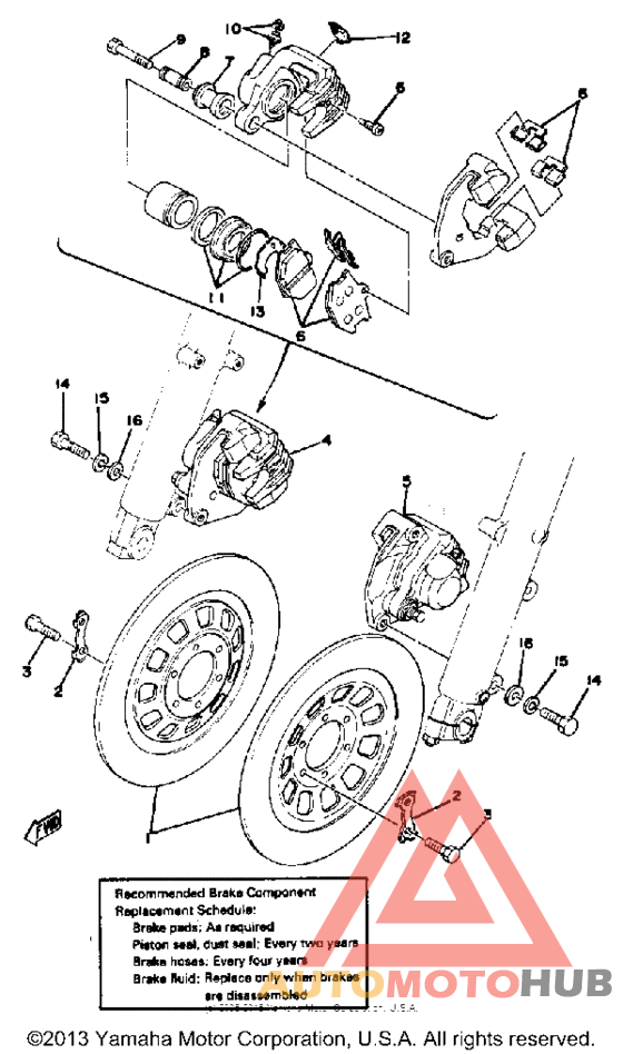 Front disc brake-caliper