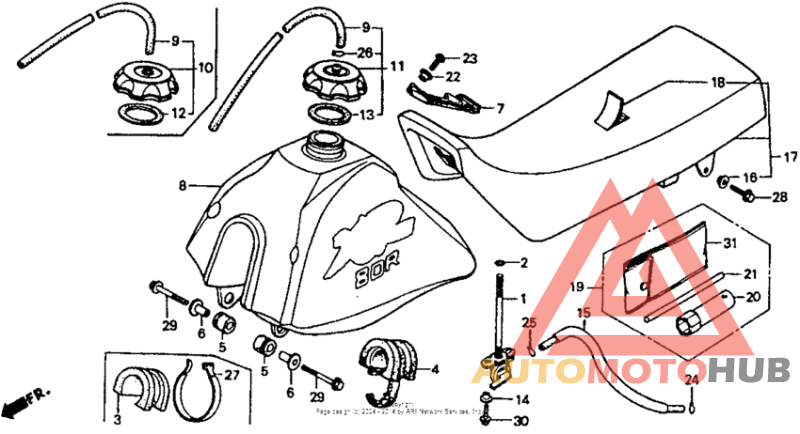 Fuel tank + seat