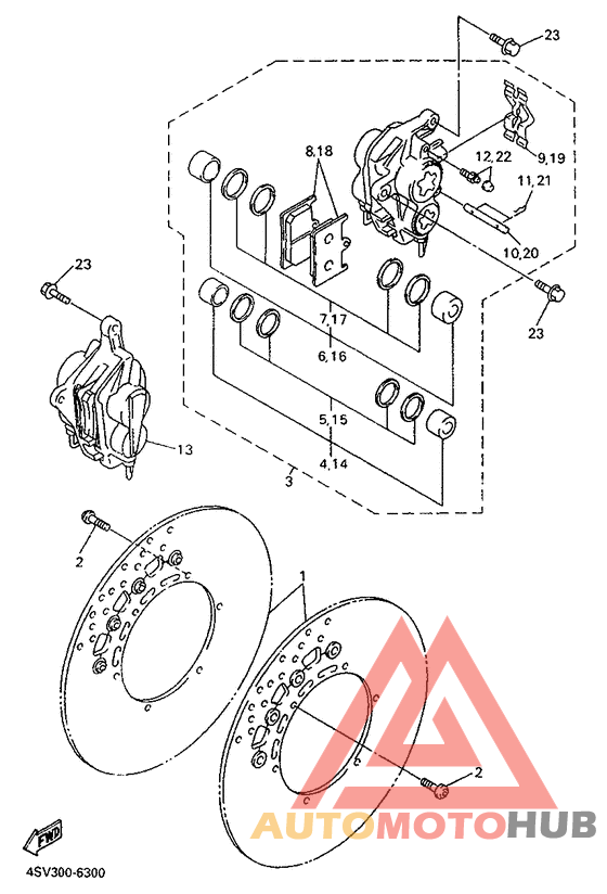 Front brake. caliper