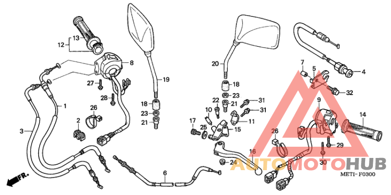 Handle lever/switch/cable