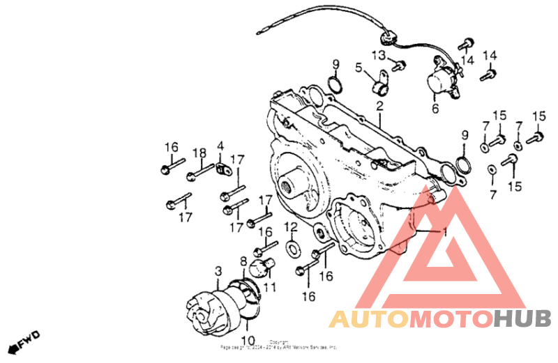 Transmission cover + water pump
