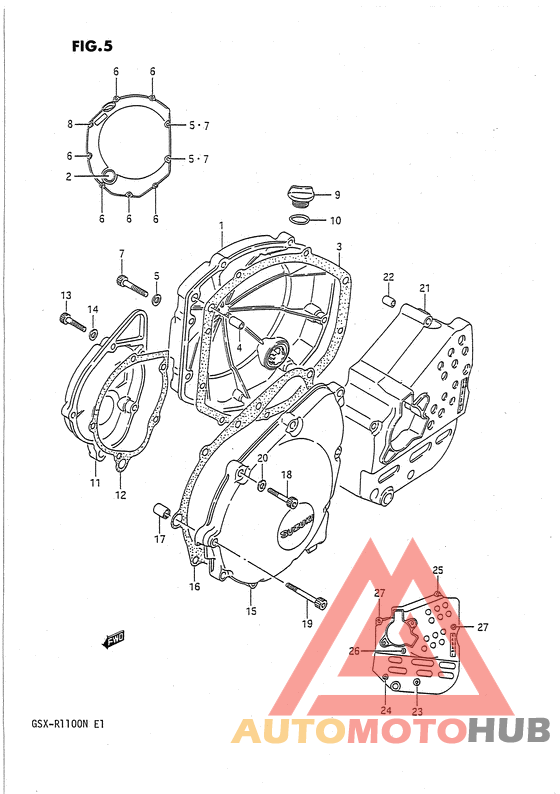 Crankcase cover ass`y  (v
