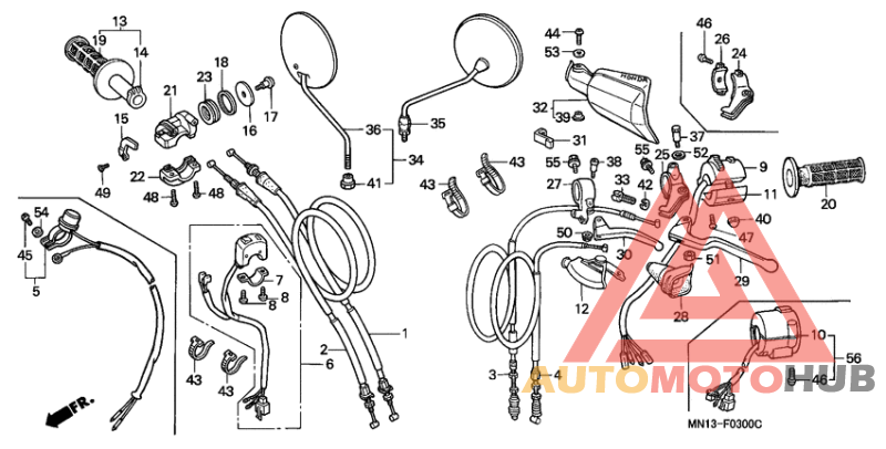 Handle lever/switch/cable