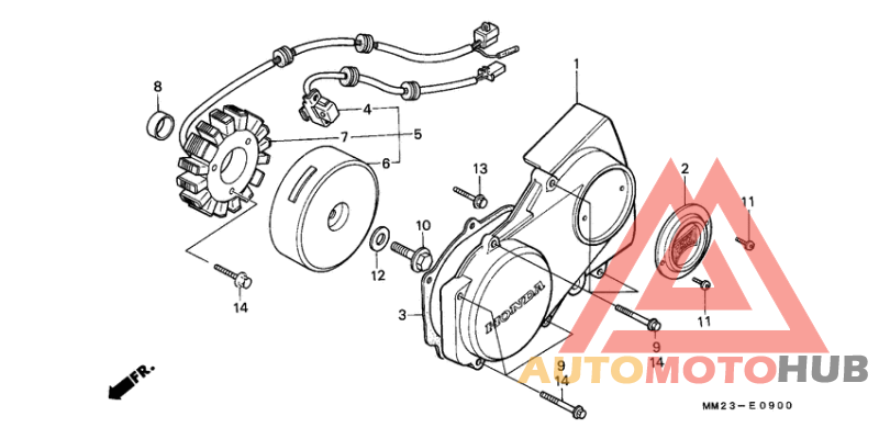 Left crankcase cover/ generator