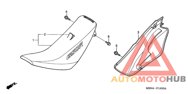 Seat/r. side cover