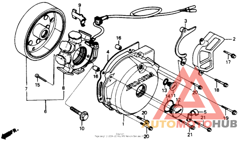 Left crankcase cover 84-85
