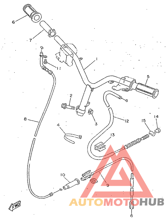 Steering handle. cable