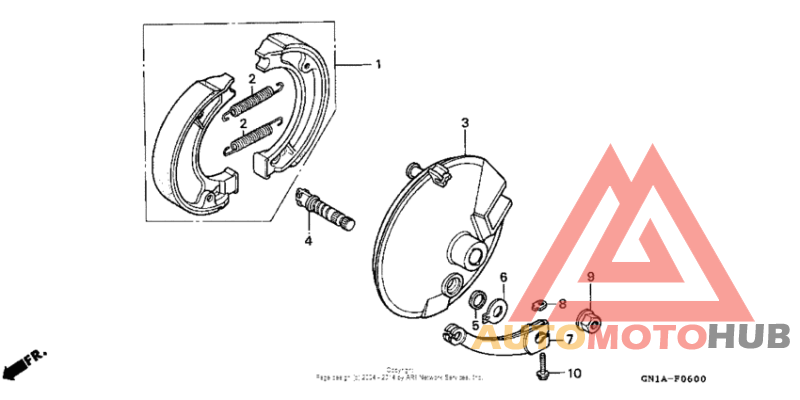 Front brake + front brake panel