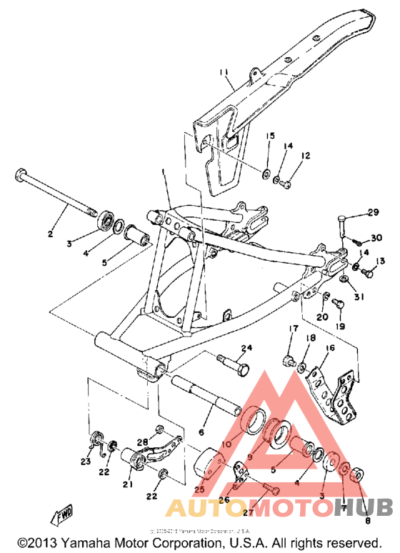 Swing arm - chain case