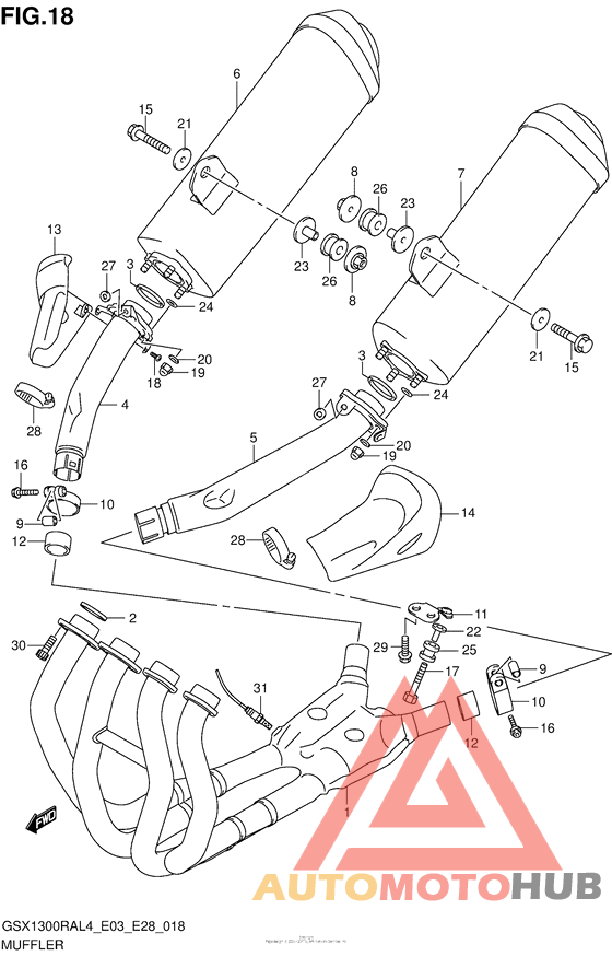 Muffler (Gsx1300Ral4 E03)