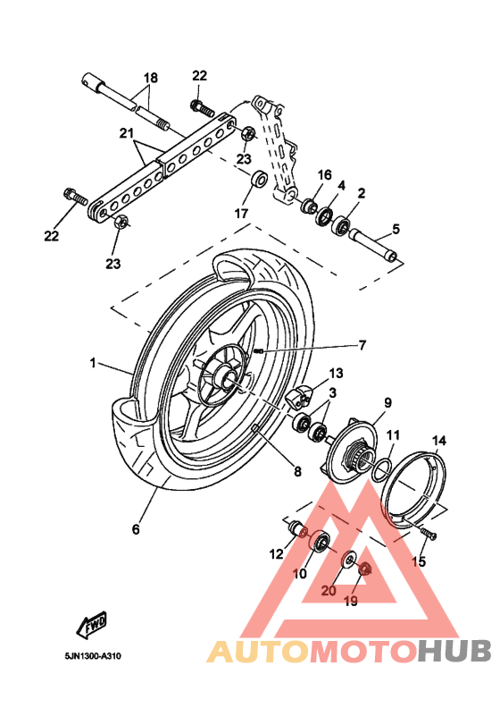 Rear wheel complete assy