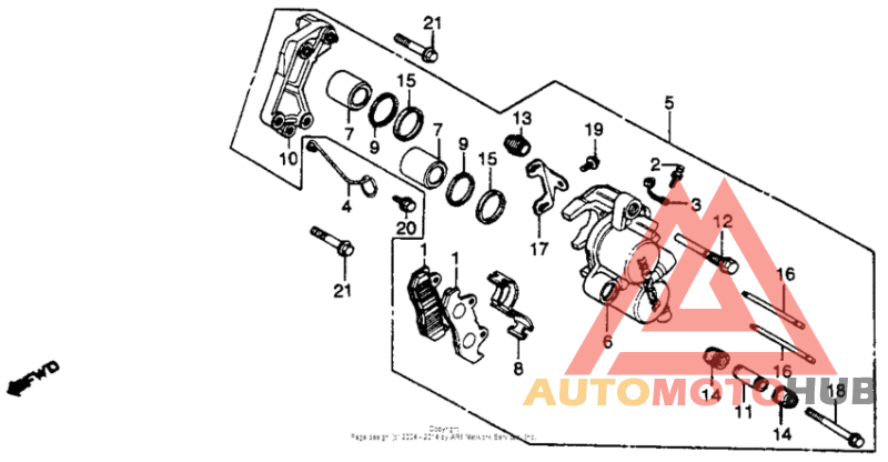 Cb750k front brake caliper 1 82