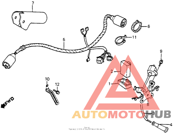 Wire harness + c.d.i. unit + ignition coil 85