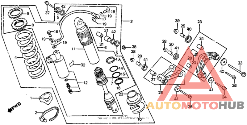 Rear shock absorber 83