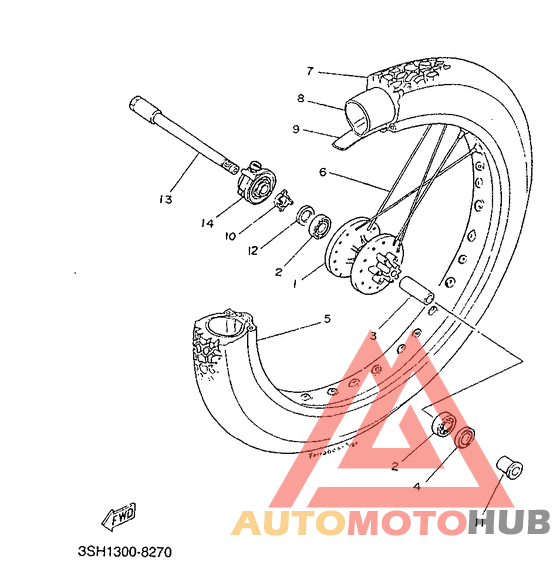 Переднее колесо