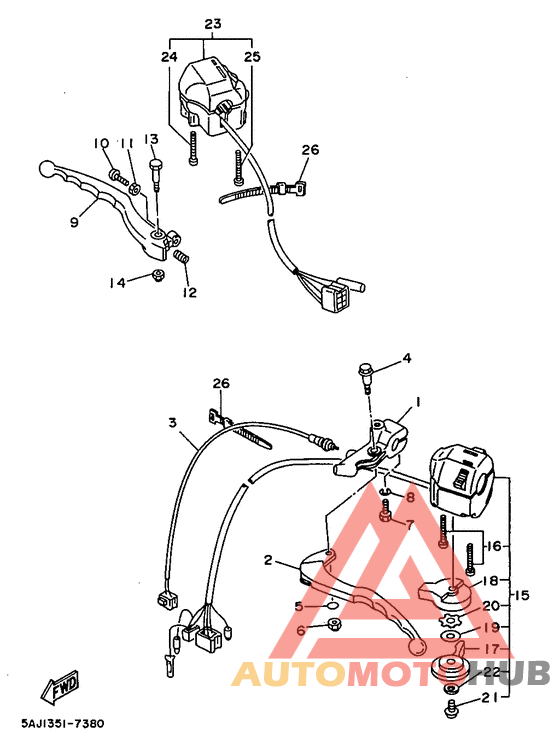 Handle switch. lever