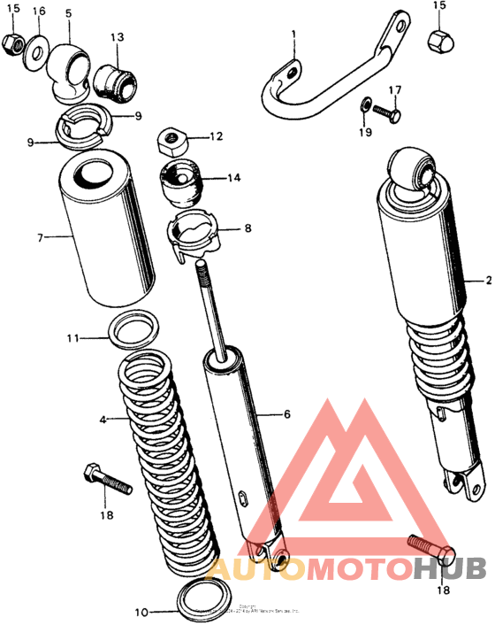 Rear shock absorber k5-k7
