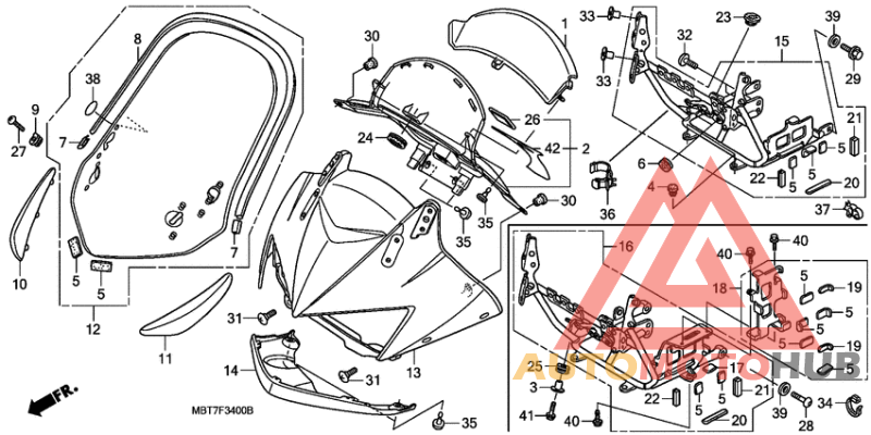 Upper cowling assy