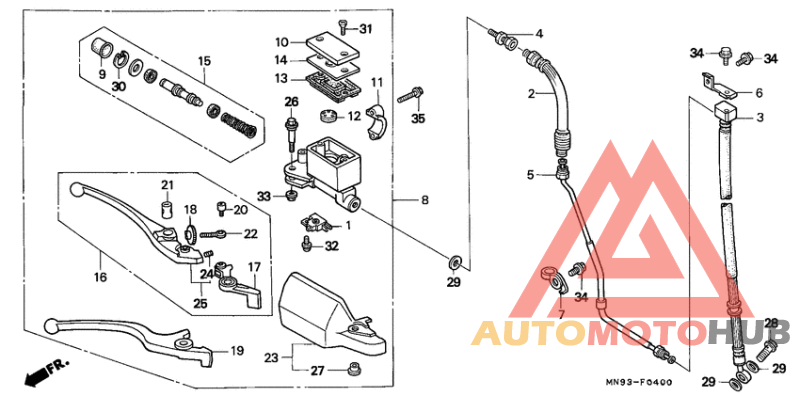 Fr. brake master cylinder