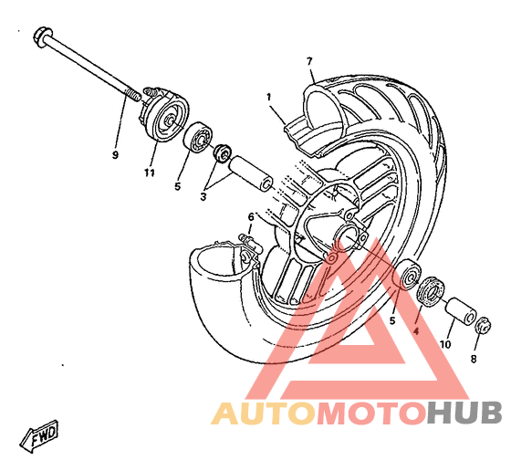 Переднее колесо