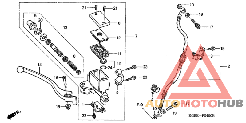 Fr. brake master cylinder