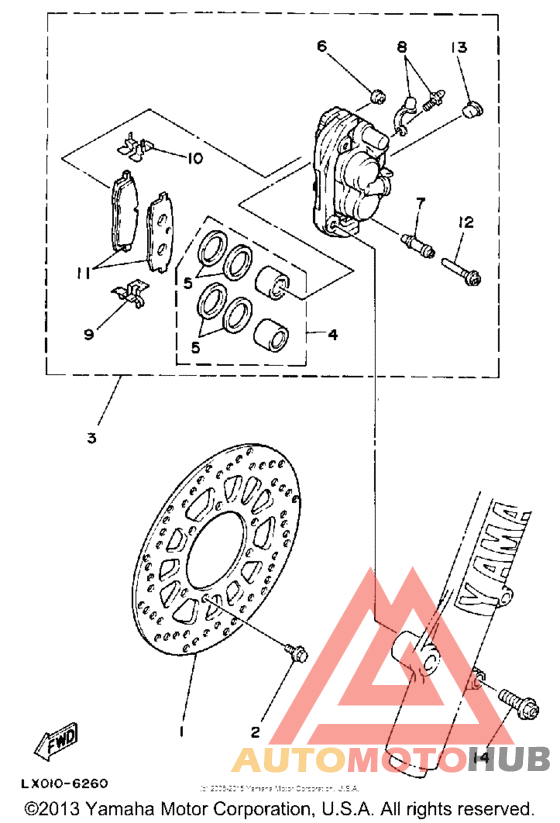 Front brake-caliper