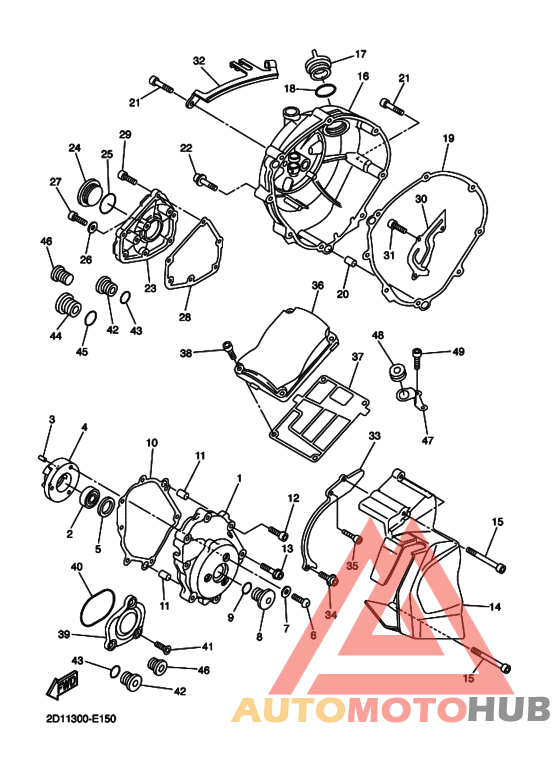 Crankcase cover ass`y  (v