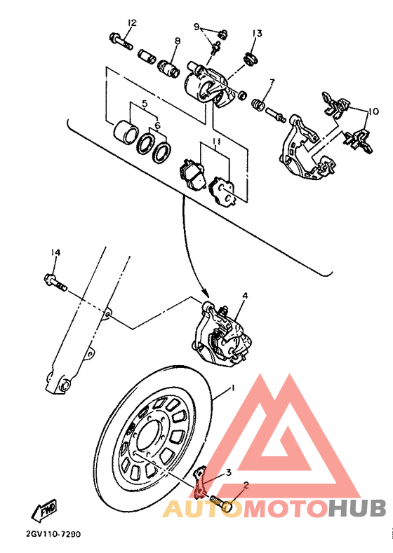Front brake. caliper