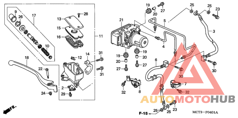 Fr. brake master cylinder