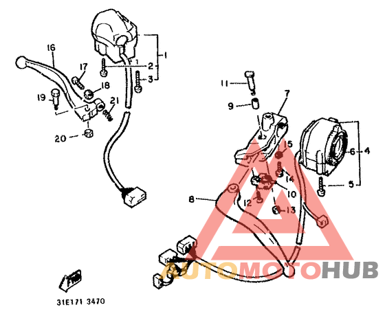 Handle switch. lever