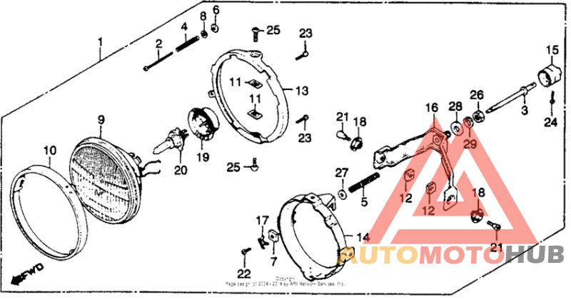 1100i/a headlight